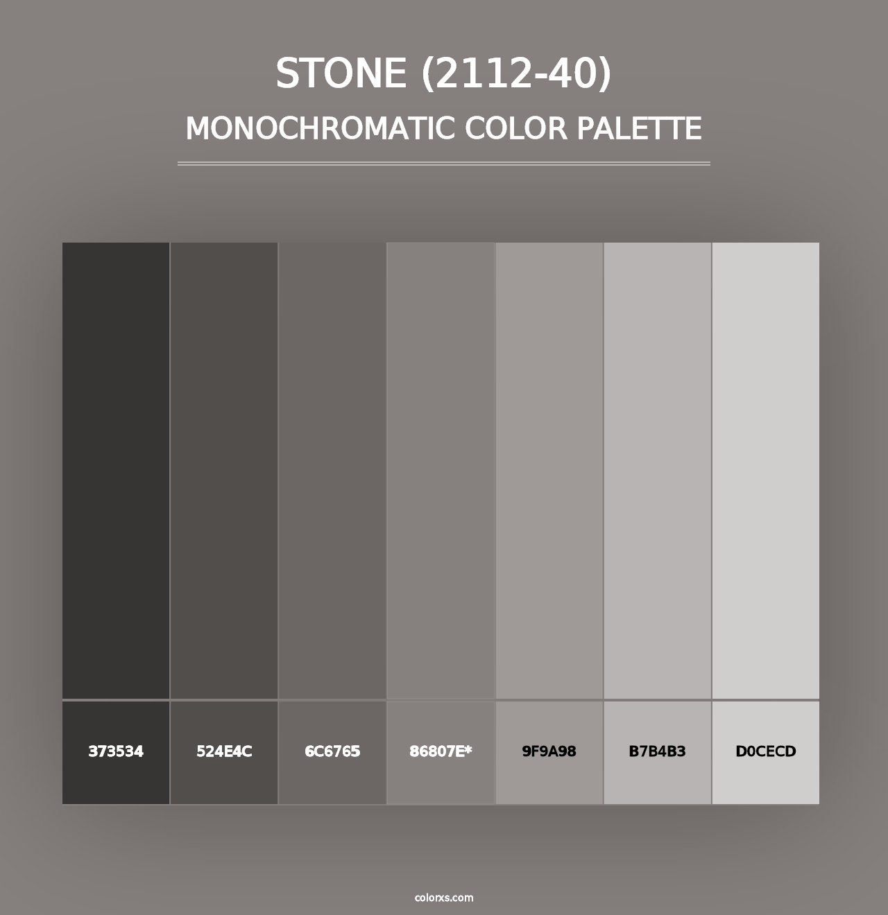 Stone (2112-40) - Monochromatic Color Palette