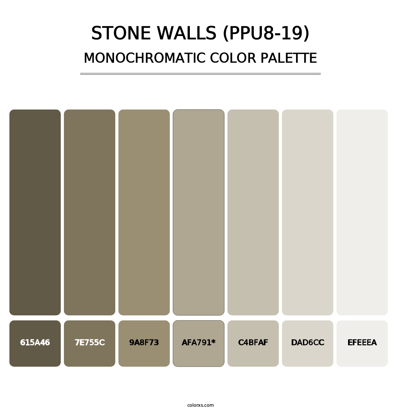 Stone Walls (PPU8-19) - Monochromatic Color Palette