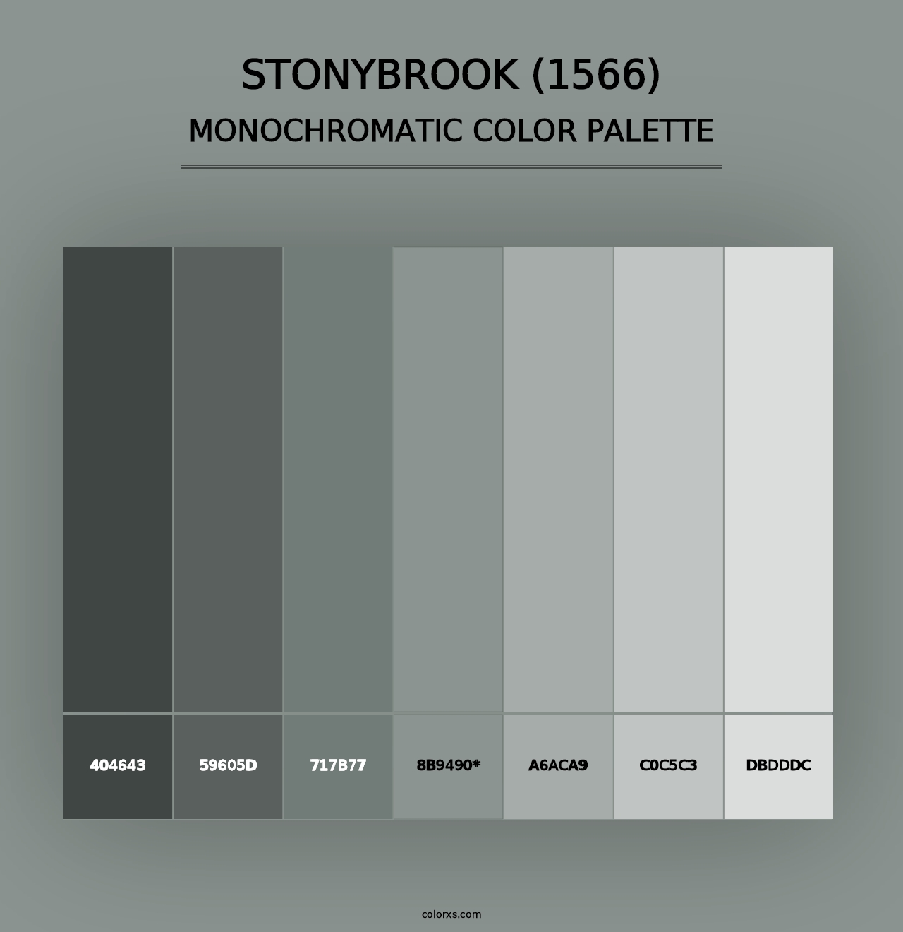 Stonybrook (1566) - Monochromatic Color Palette