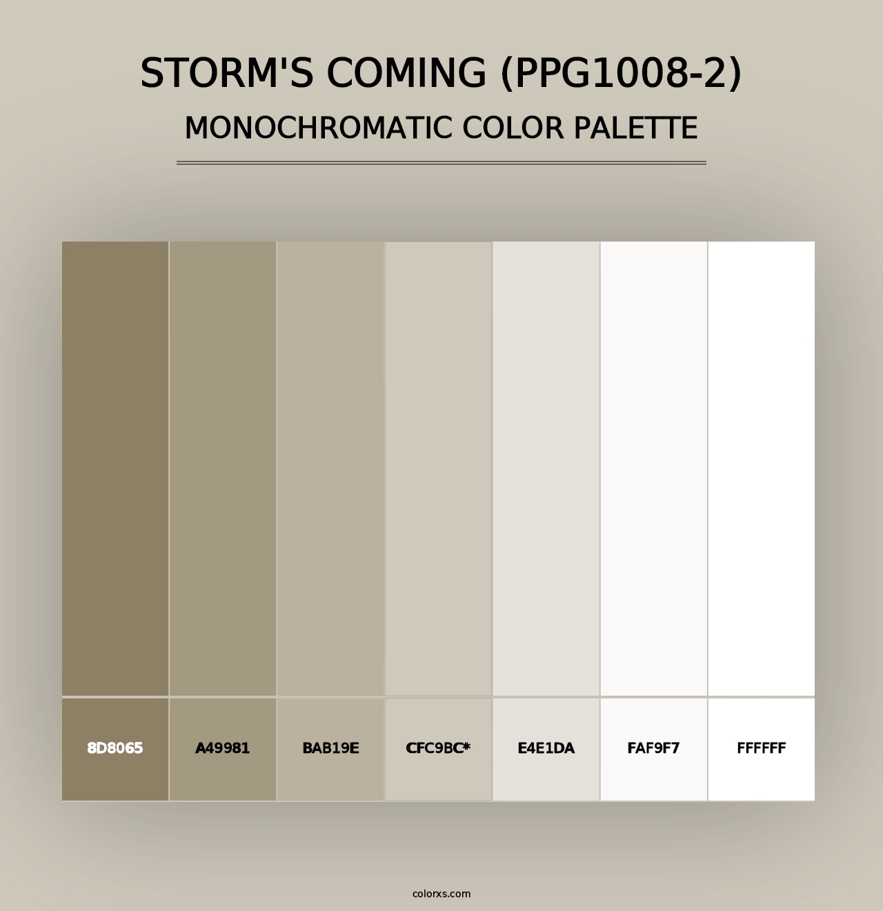 Storm's Coming (PPG1008-2) - Monochromatic Color Palette