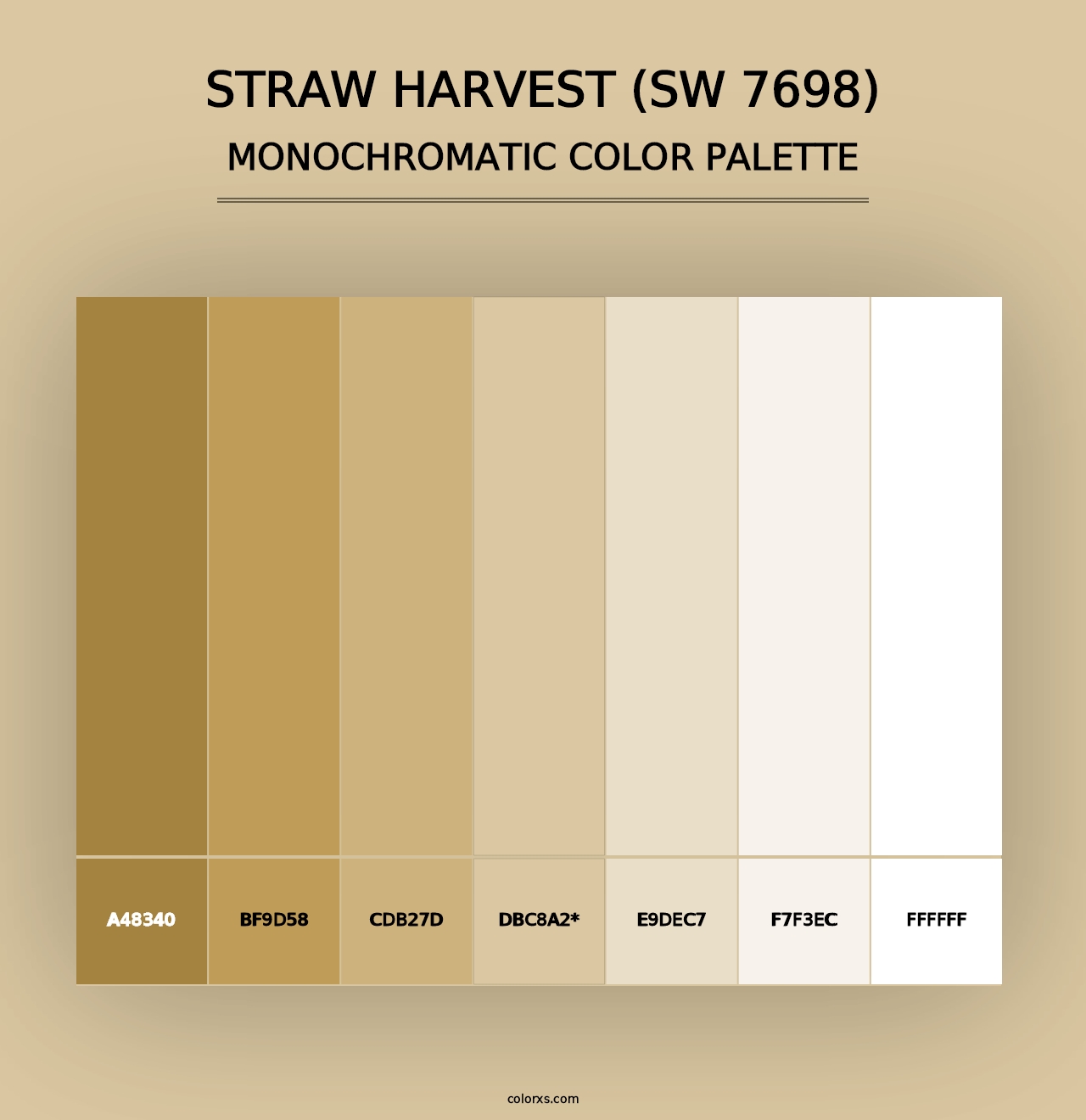 Straw Harvest (SW 7698) - Monochromatic Color Palette