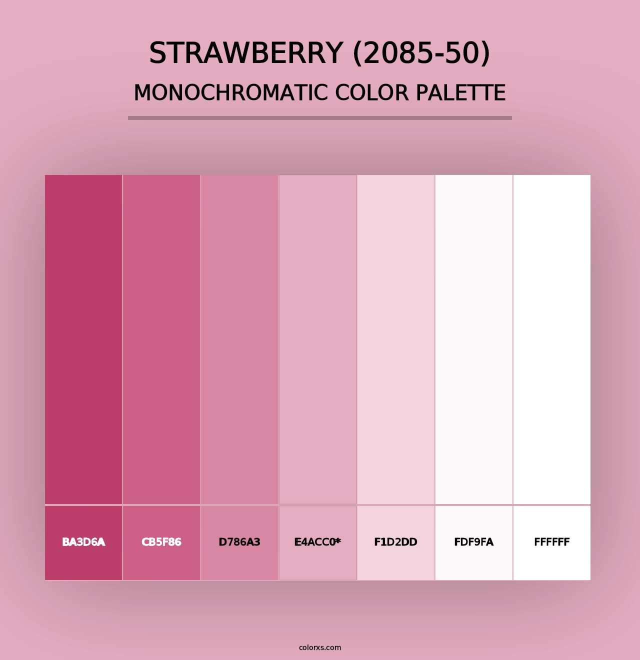 Strawberry (2085-50) - Monochromatic Color Palette