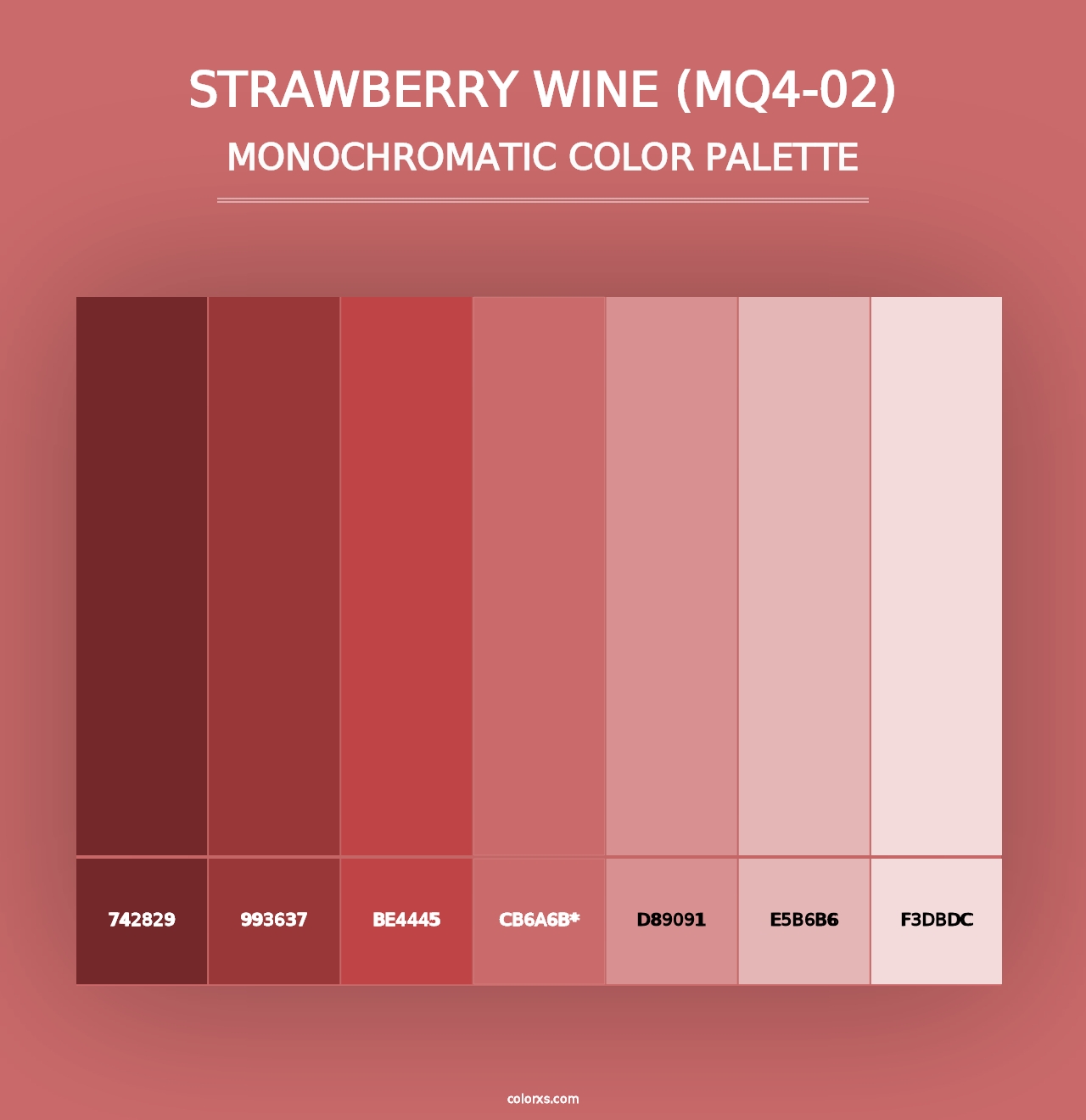 Strawberry Wine (MQ4-02) - Monochromatic Color Palette