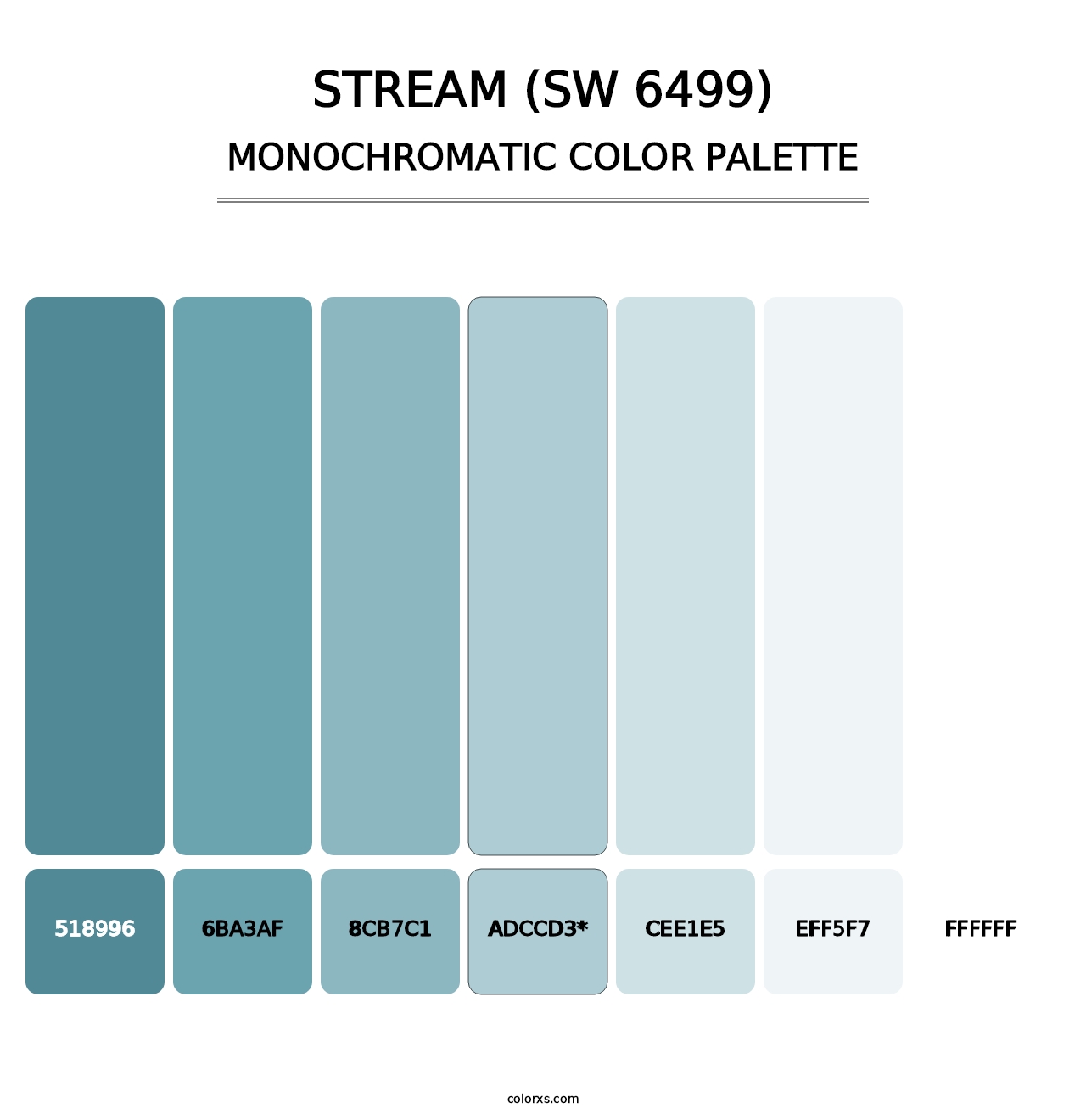 Stream (SW 6499) - Monochromatic Color Palette