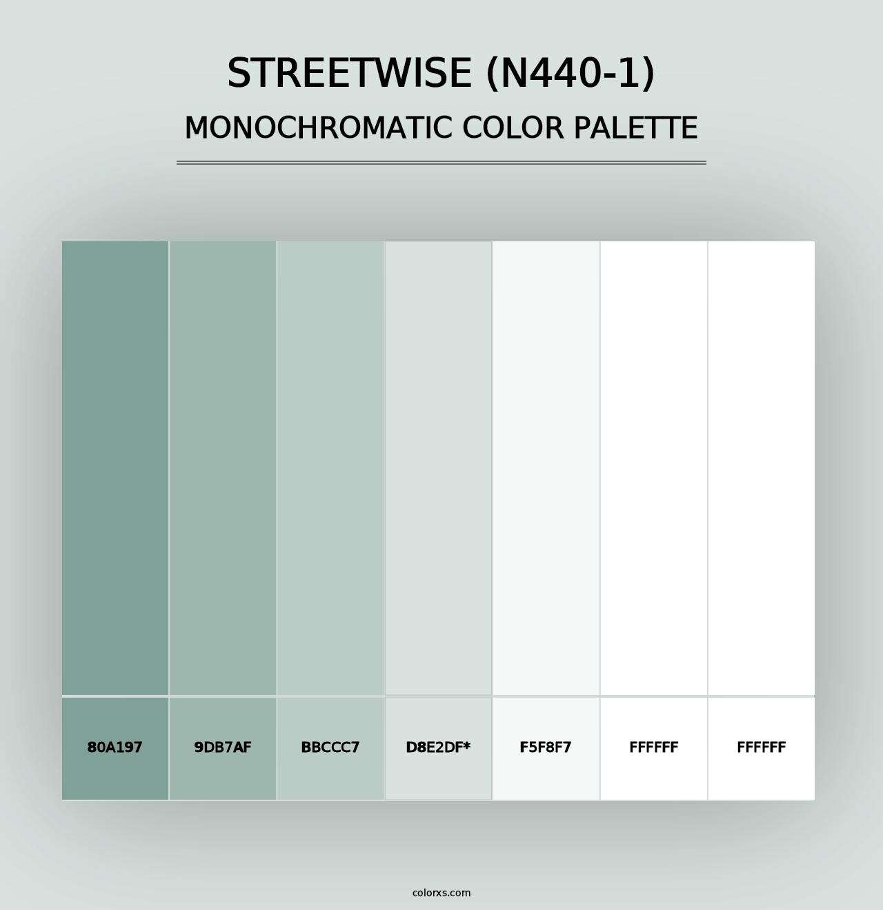 Streetwise (N440-1) - Monochromatic Color Palette