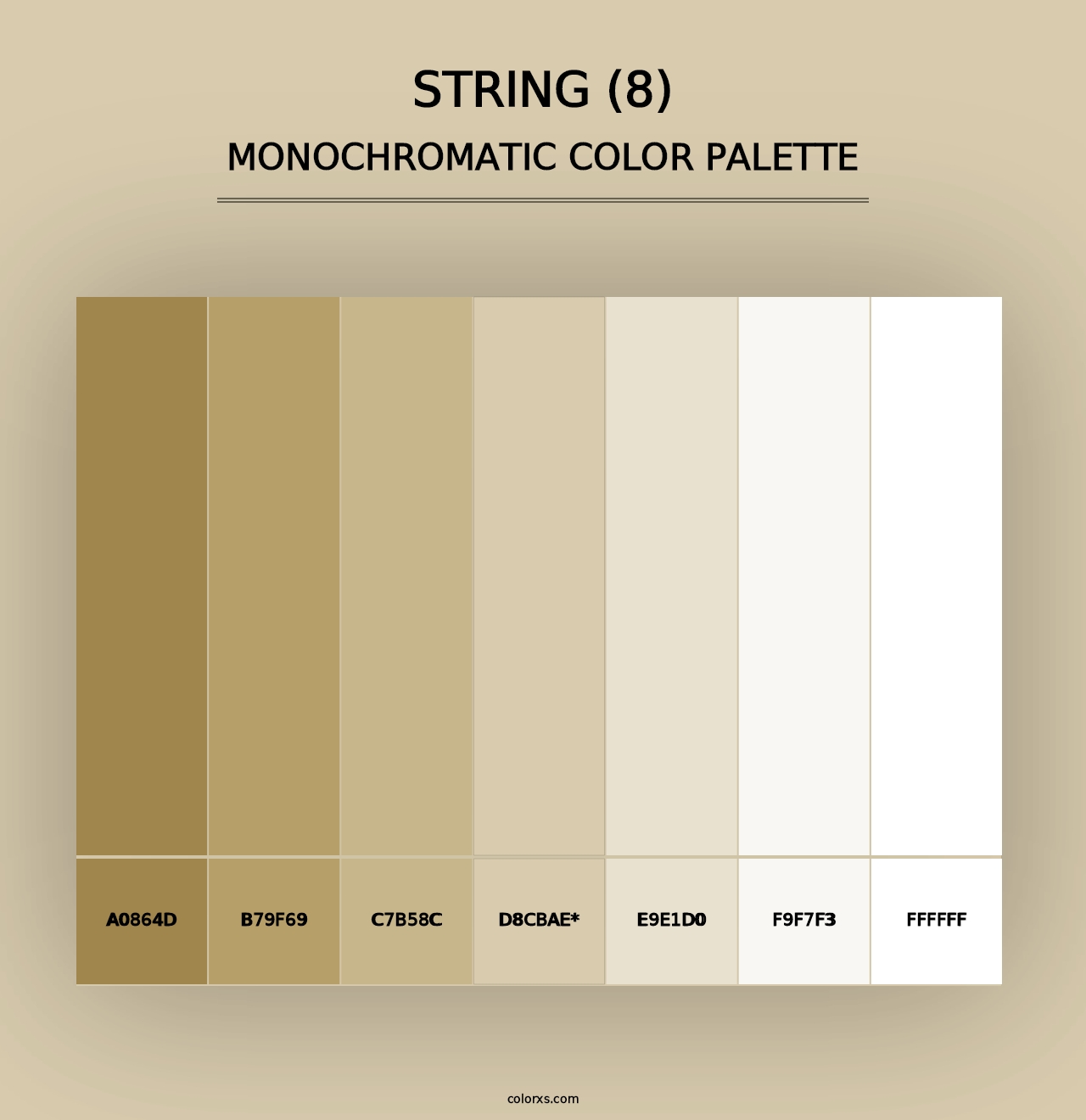 String (8) - Monochromatic Color Palette