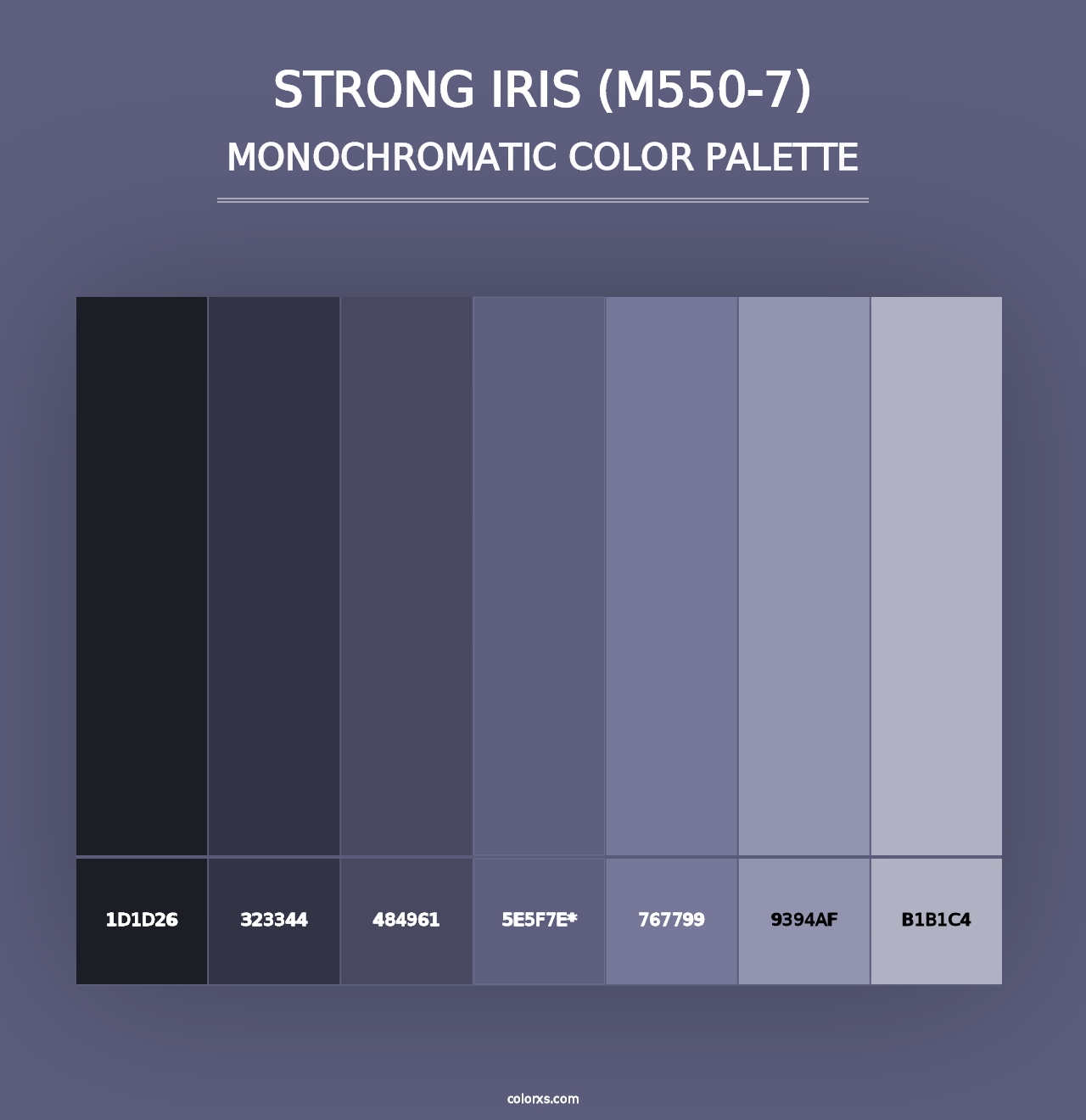 Strong Iris (M550-7) - Monochromatic Color Palette