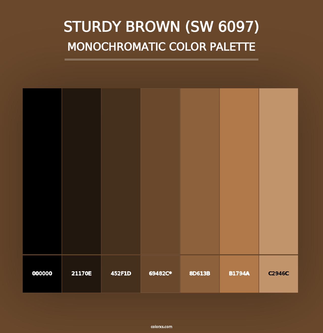 Sturdy Brown (SW 6097) - Monochromatic Color Palette