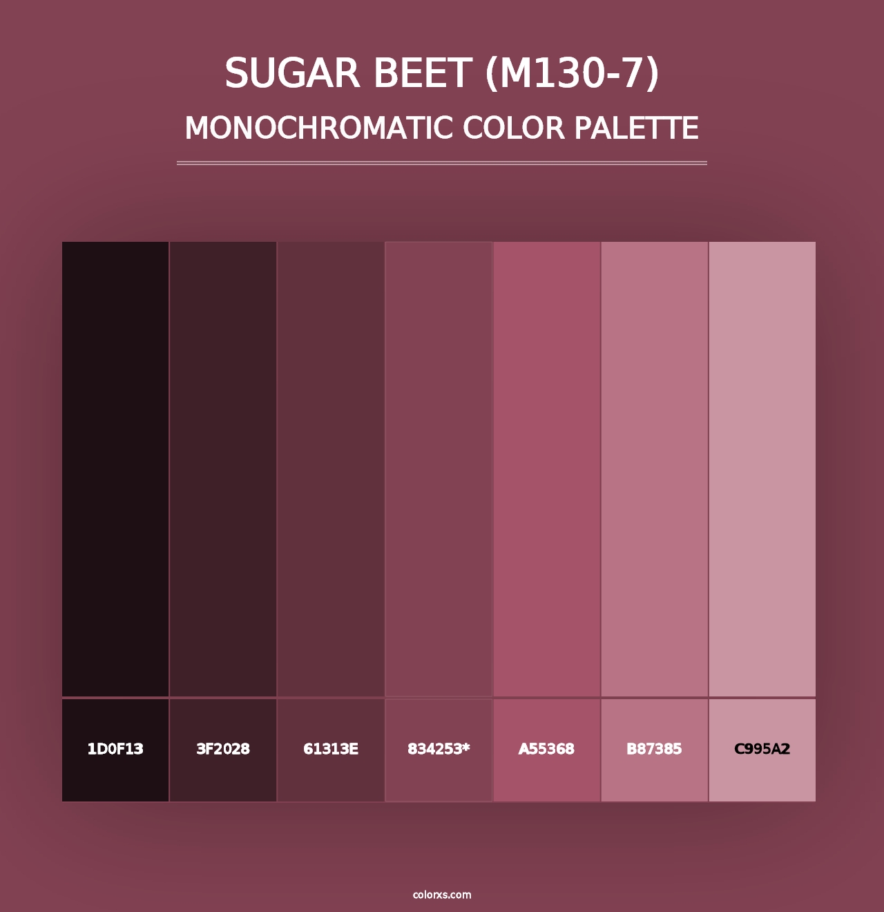 Sugar Beet (M130-7) - Monochromatic Color Palette