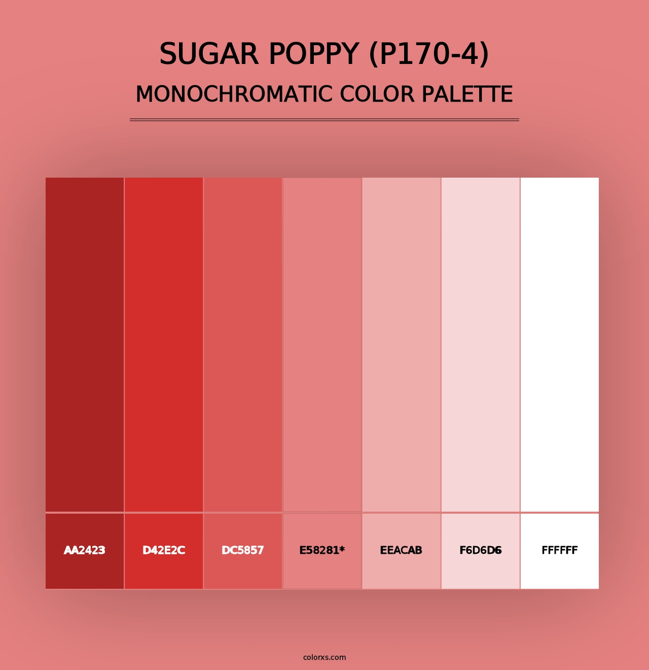 Sugar Poppy (P170-4) - Monochromatic Color Palette