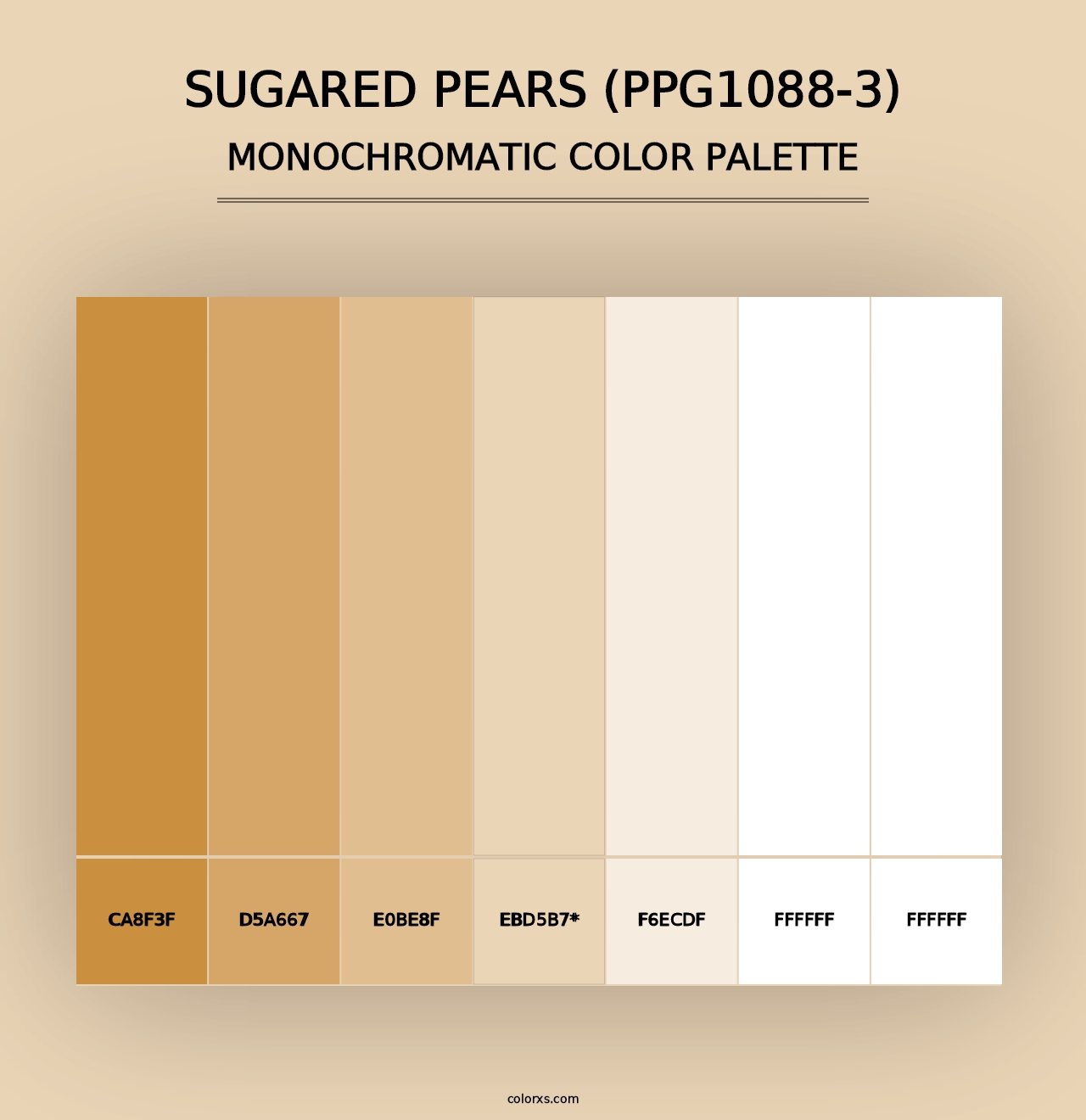 Sugared Pears (PPG1088-3) - Monochromatic Color Palette