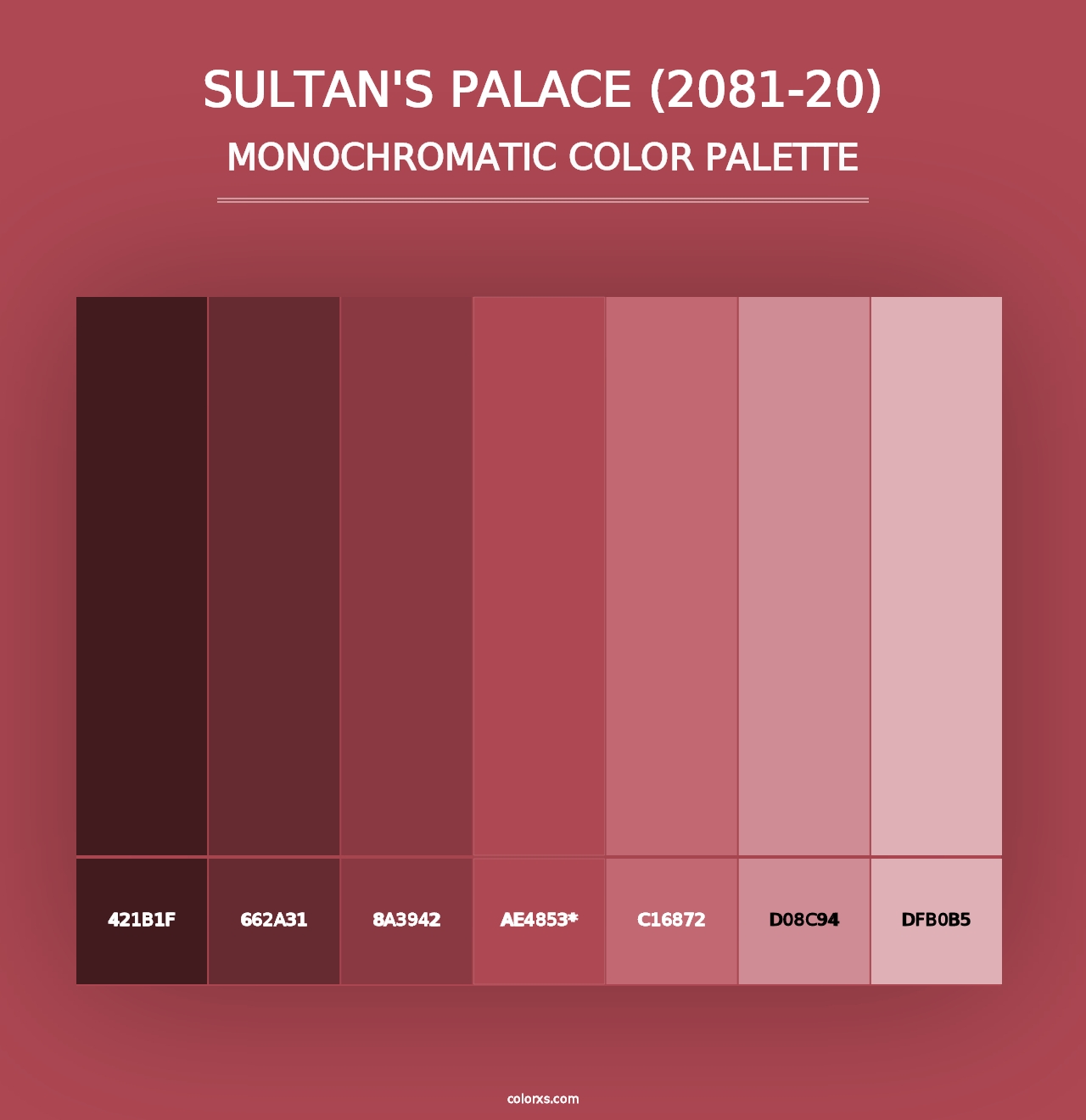 Sultan's Palace (2081-20) - Monochromatic Color Palette