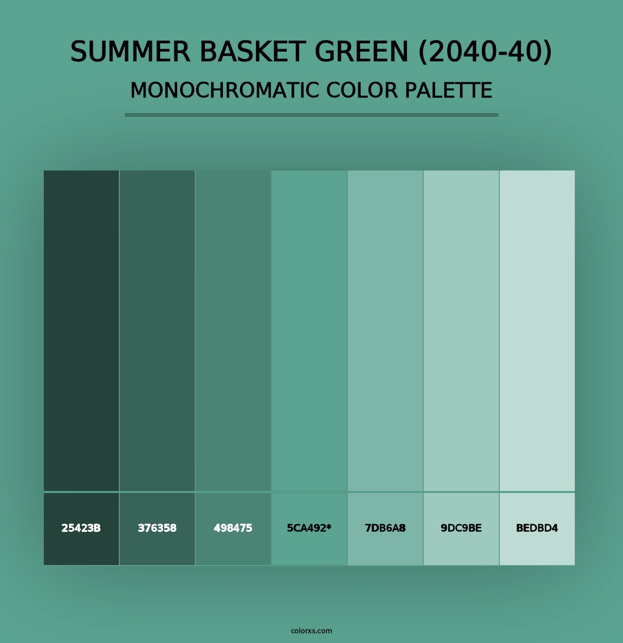 Summer Basket Green (2040-40) - Monochromatic Color Palette