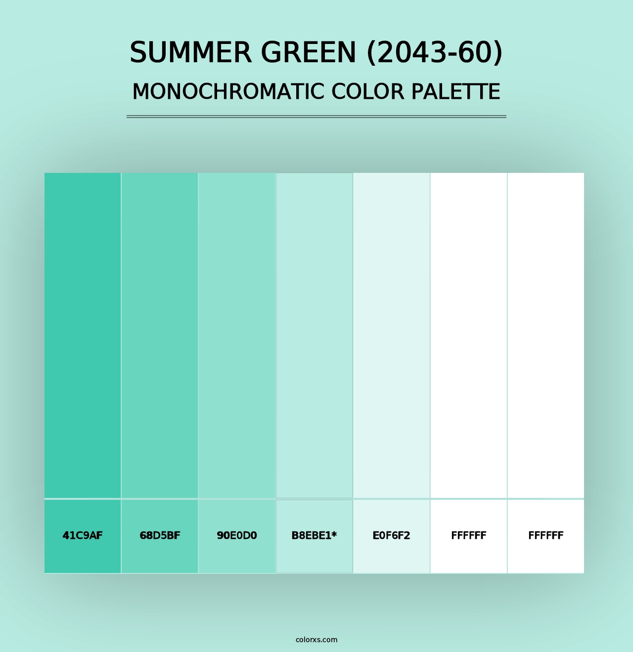 Summer Green (2043-60) - Monochromatic Color Palette