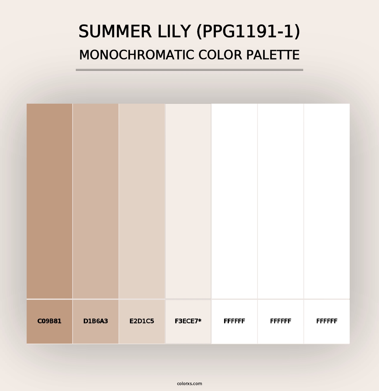 Summer Lily (PPG1191-1) - Monochromatic Color Palette