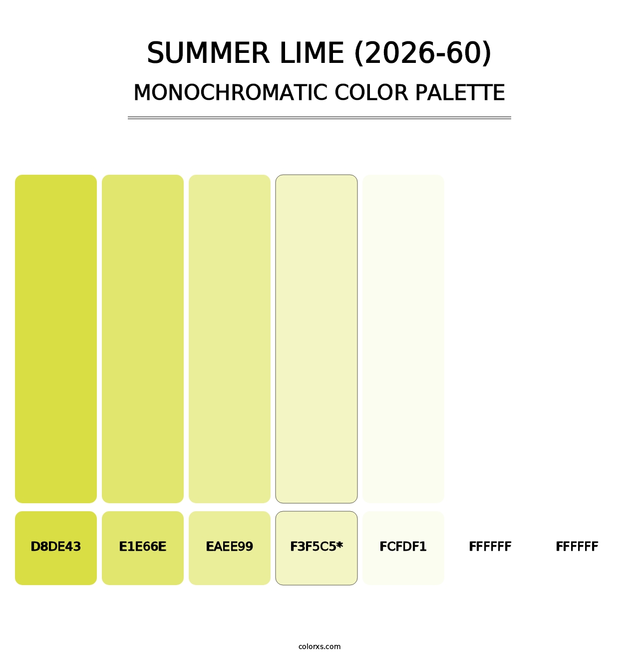 Summer Lime (2026-60) - Monochromatic Color Palette