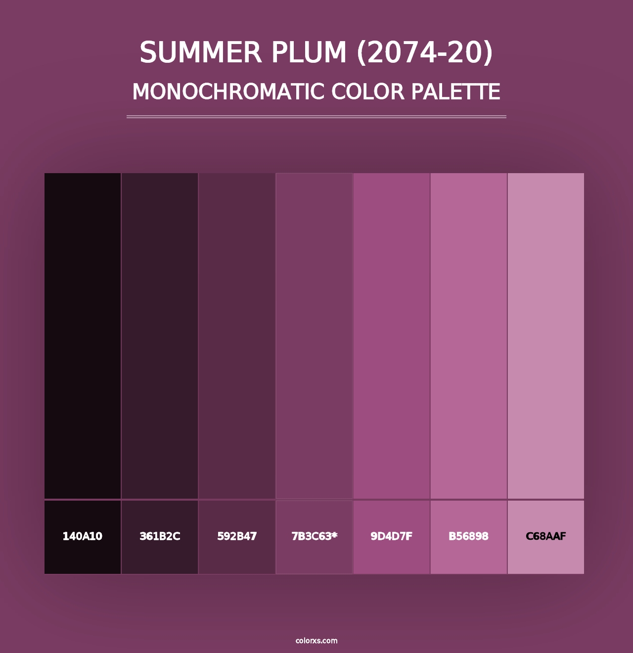 Summer Plum (2074-20) - Monochromatic Color Palette