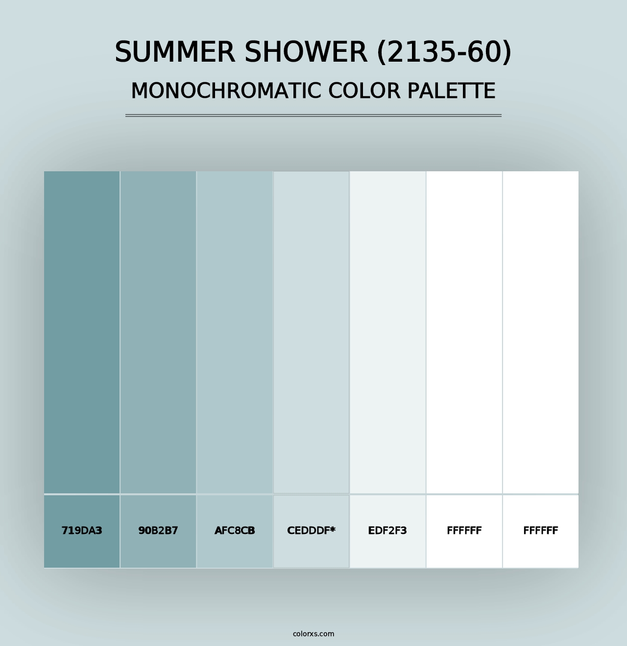 Summer Shower (2135-60) - Monochromatic Color Palette