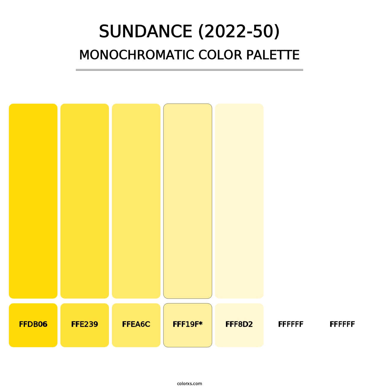 Sundance (2022-50) - Monochromatic Color Palette