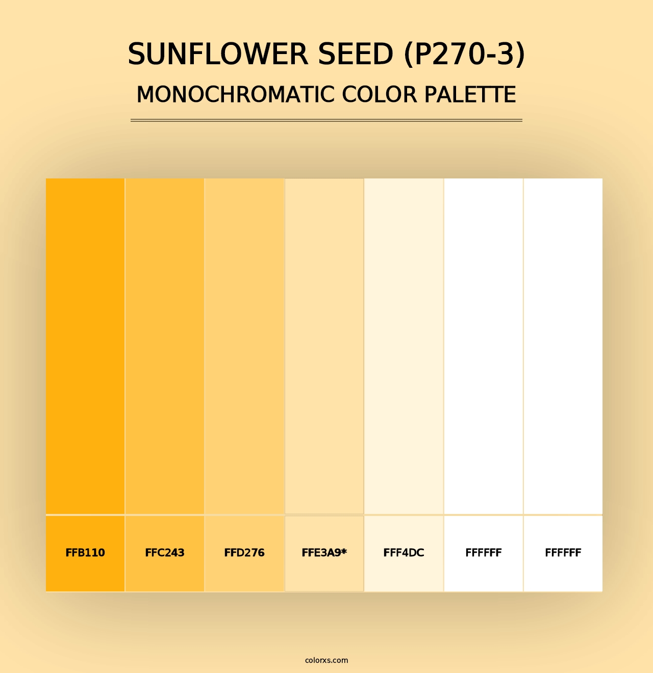 Sunflower Seed (P270-3) - Monochromatic Color Palette