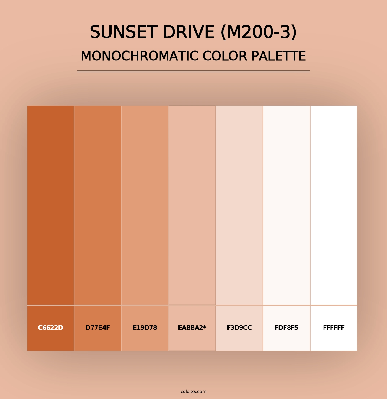 Sunset Drive (M200-3) - Monochromatic Color Palette