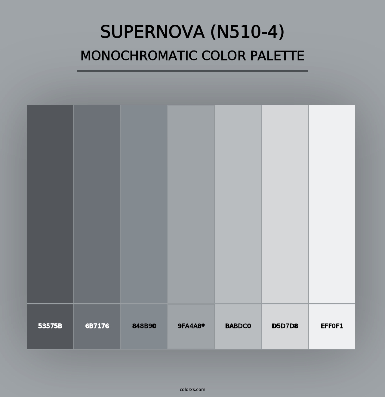 Supernova (N510-4) - Monochromatic Color Palette