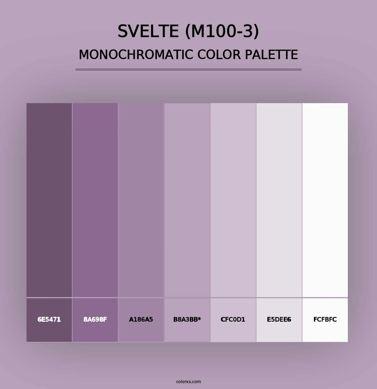 Svelte (M100-3) - Monochromatic Color Palette