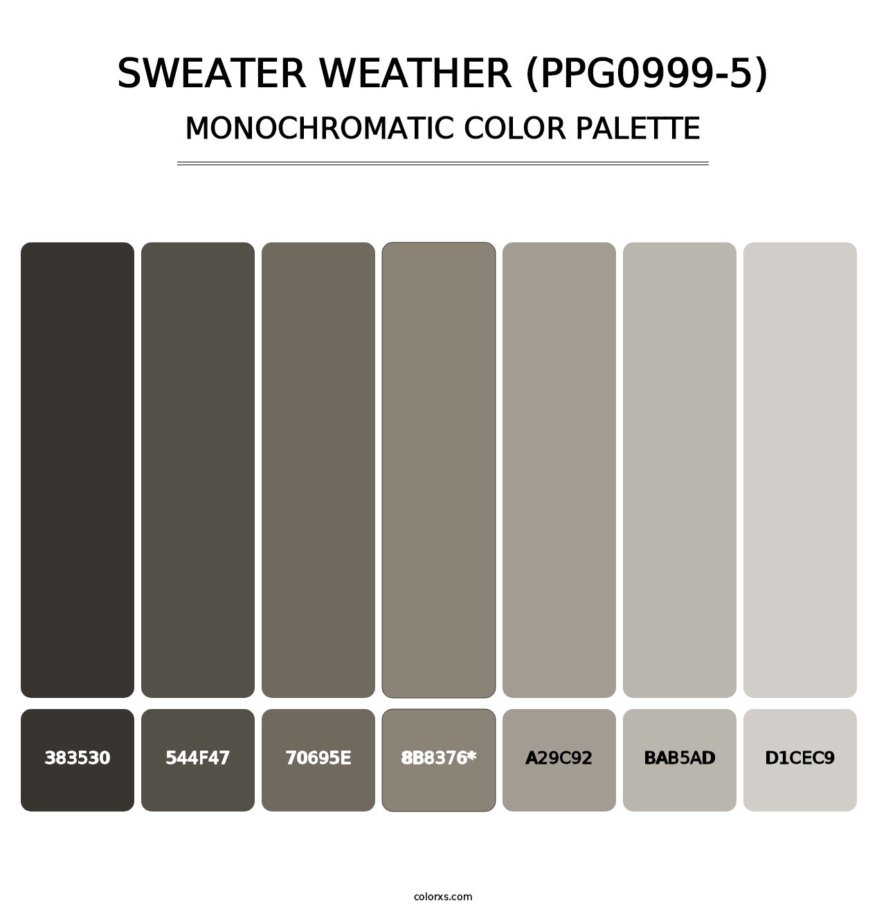 Sweater Weather (PPG0999-5) - Monochromatic Color Palette