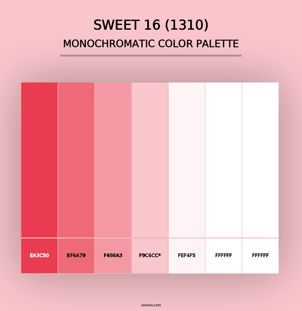 Sweet 16 (1310) - Monochromatic Color Palette