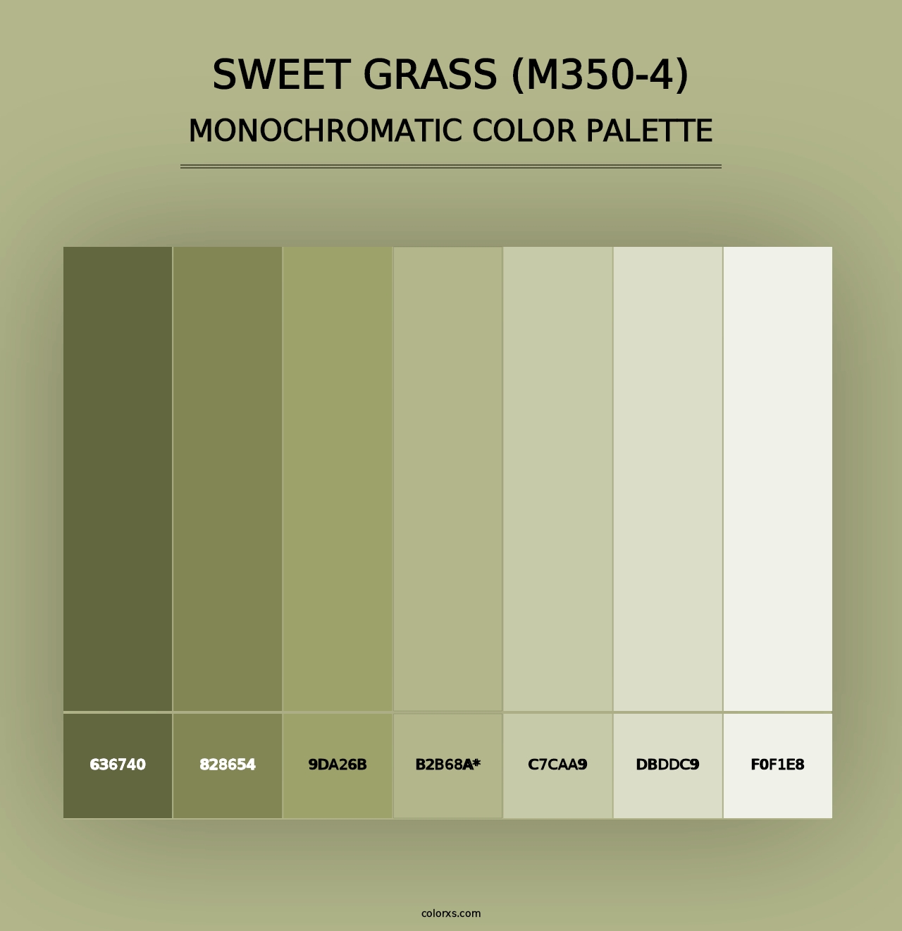 Sweet Grass (M350-4) - Monochromatic Color Palette