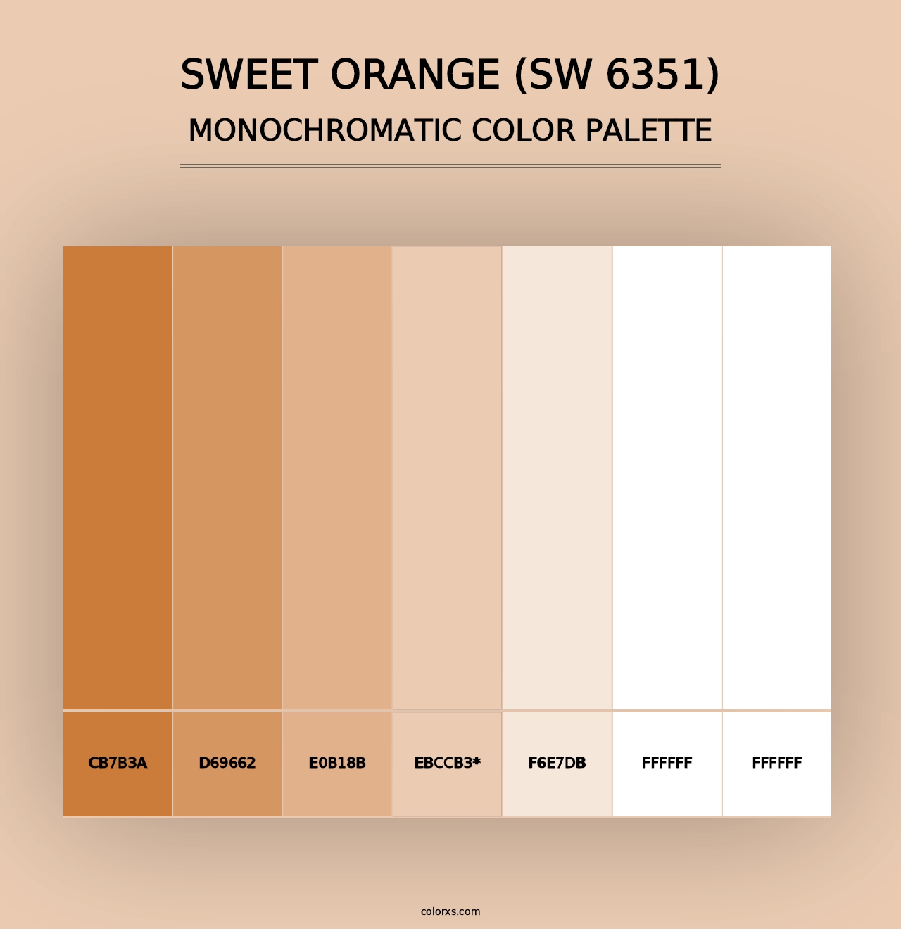 Sweet Orange (SW 6351) - Monochromatic Color Palette