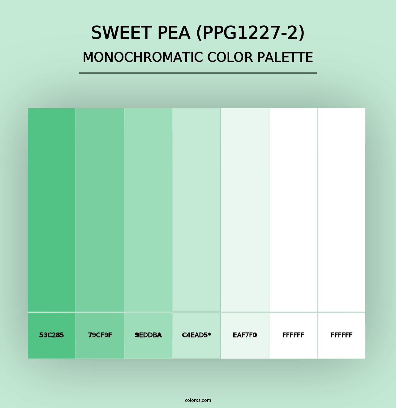 Sweet Pea (PPG1227-2) - Monochromatic Color Palette