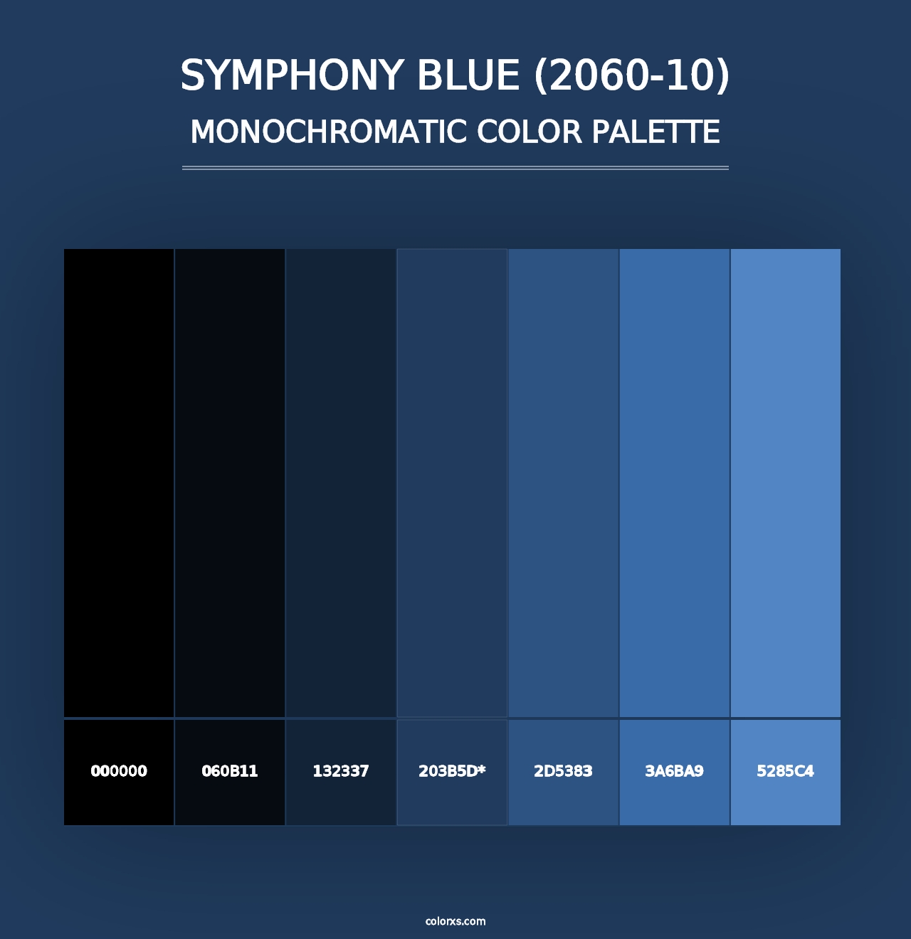 Symphony Blue (2060-10) - Monochromatic Color Palette