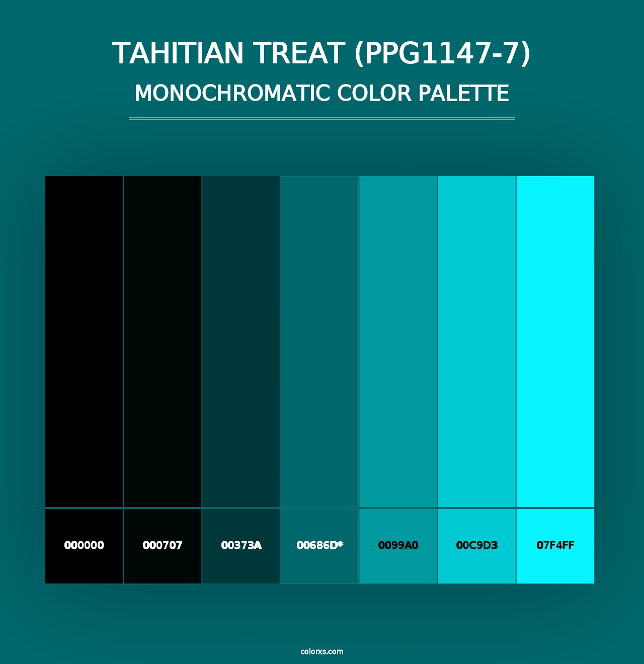 Tahitian Treat (PPG1147-7) - Monochromatic Color Palette