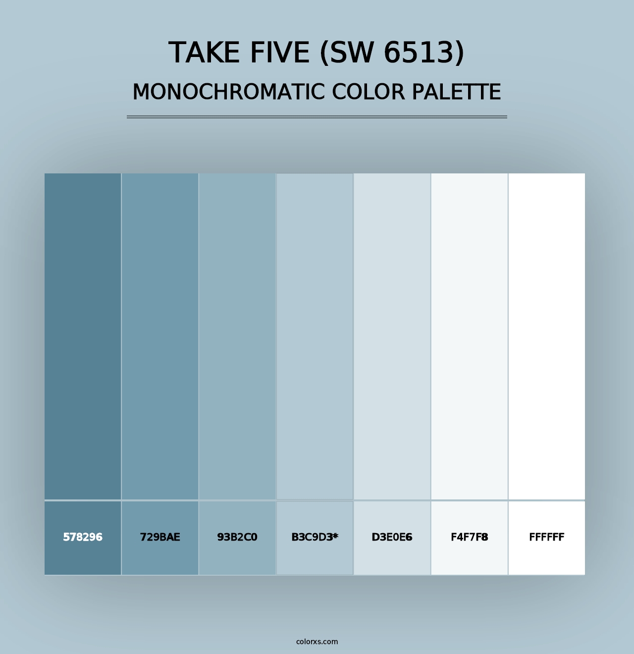 Take Five (SW 6513) - Monochromatic Color Palette