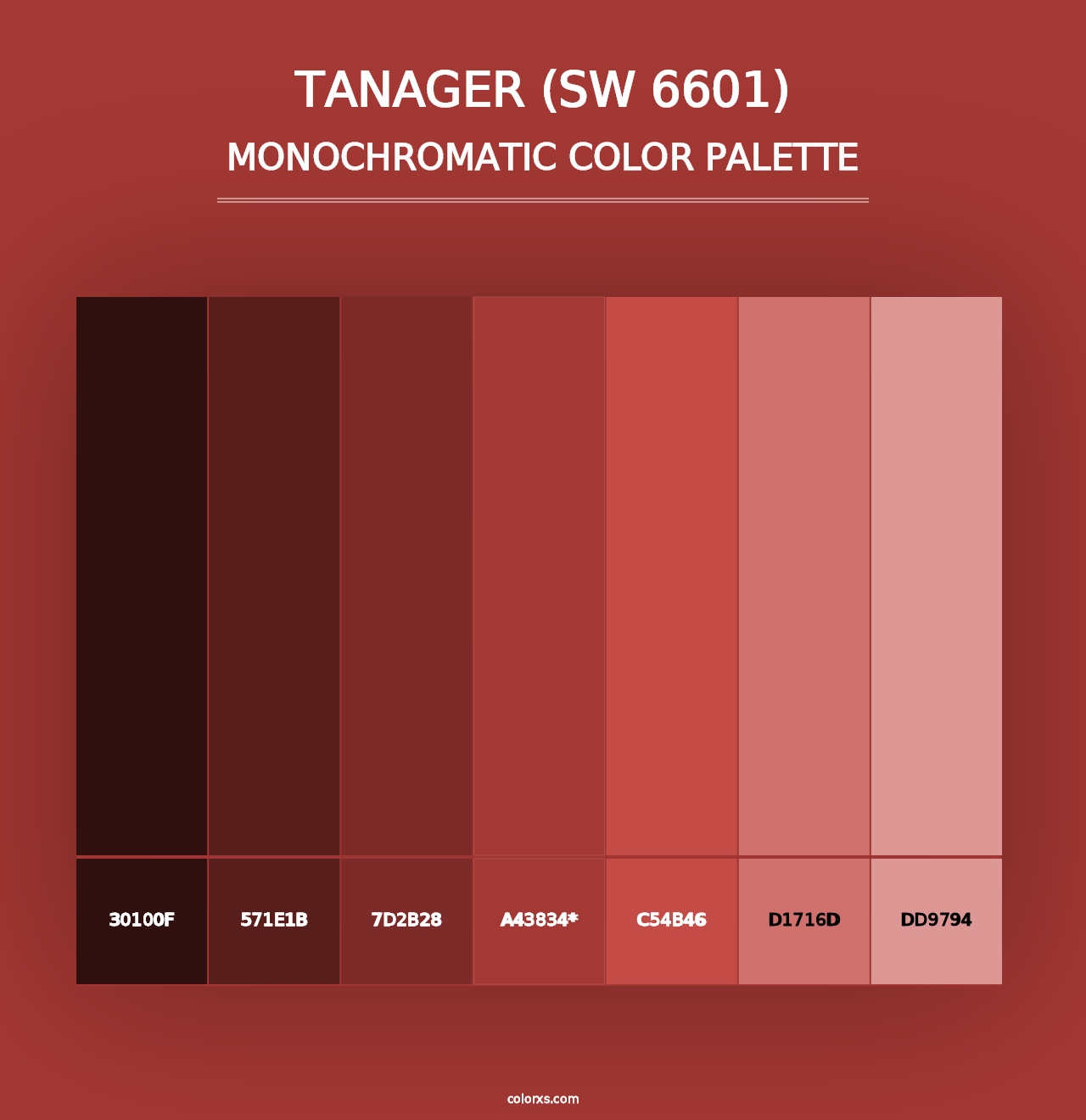 Tanager (SW 6601) - Monochromatic Color Palette