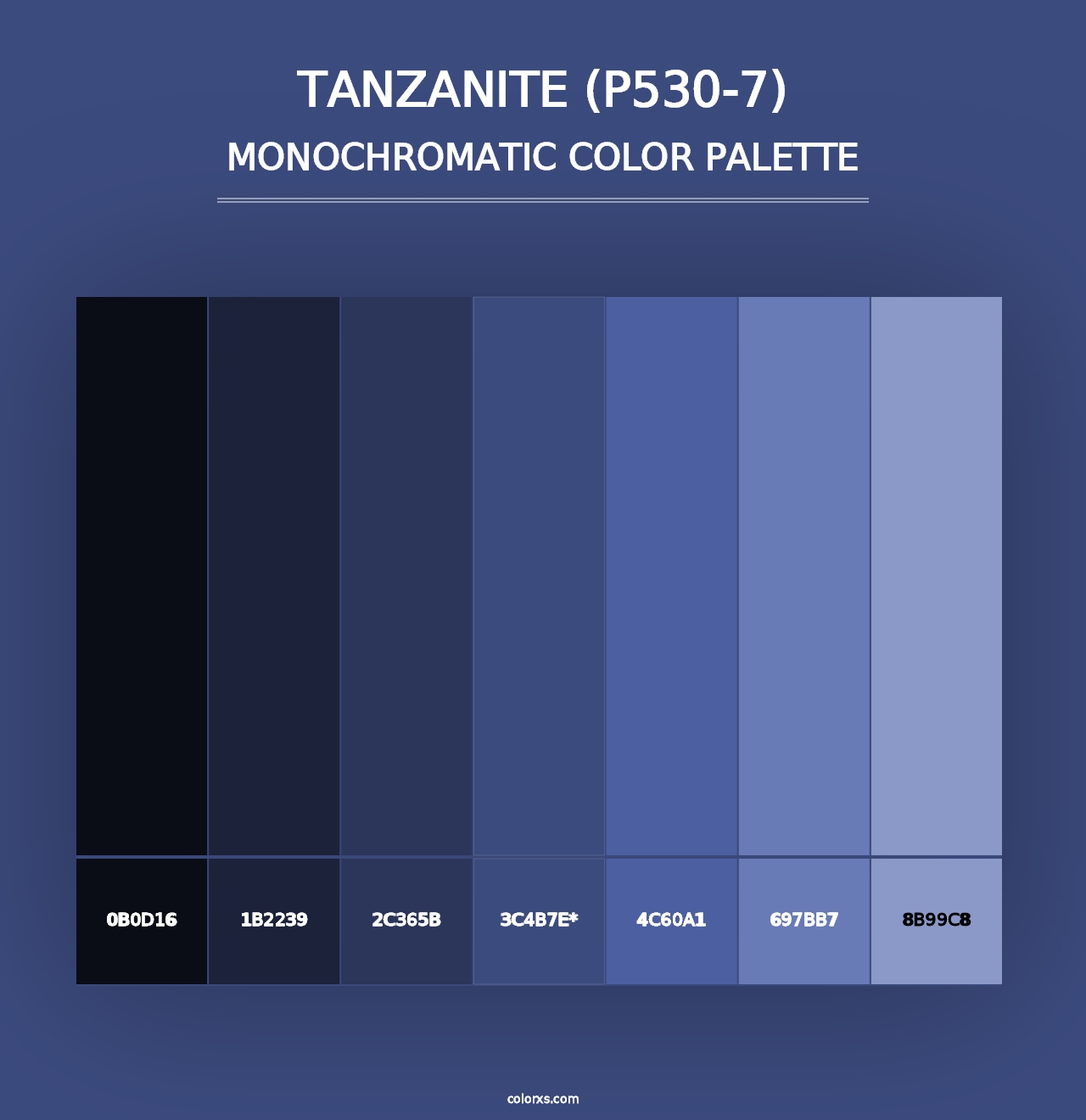 Tanzanite (P530-7) - Monochromatic Color Palette