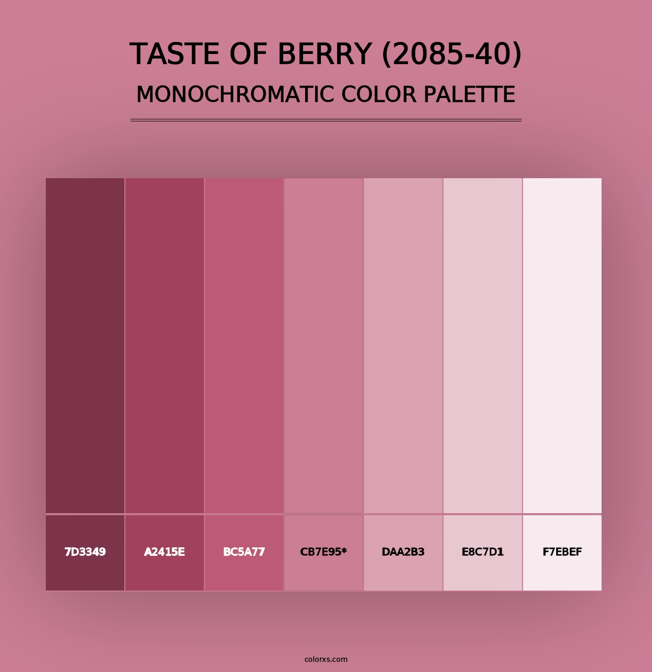 Taste of Berry (2085-40) - Monochromatic Color Palette