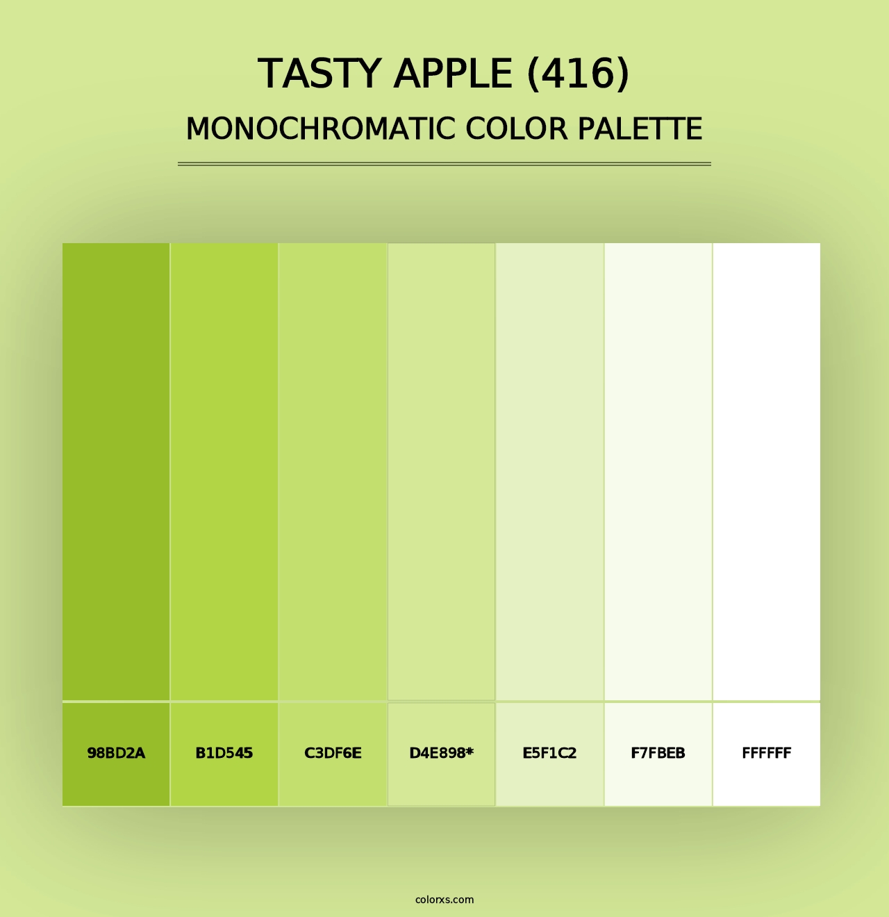 Tasty Apple (416) - Monochromatic Color Palette