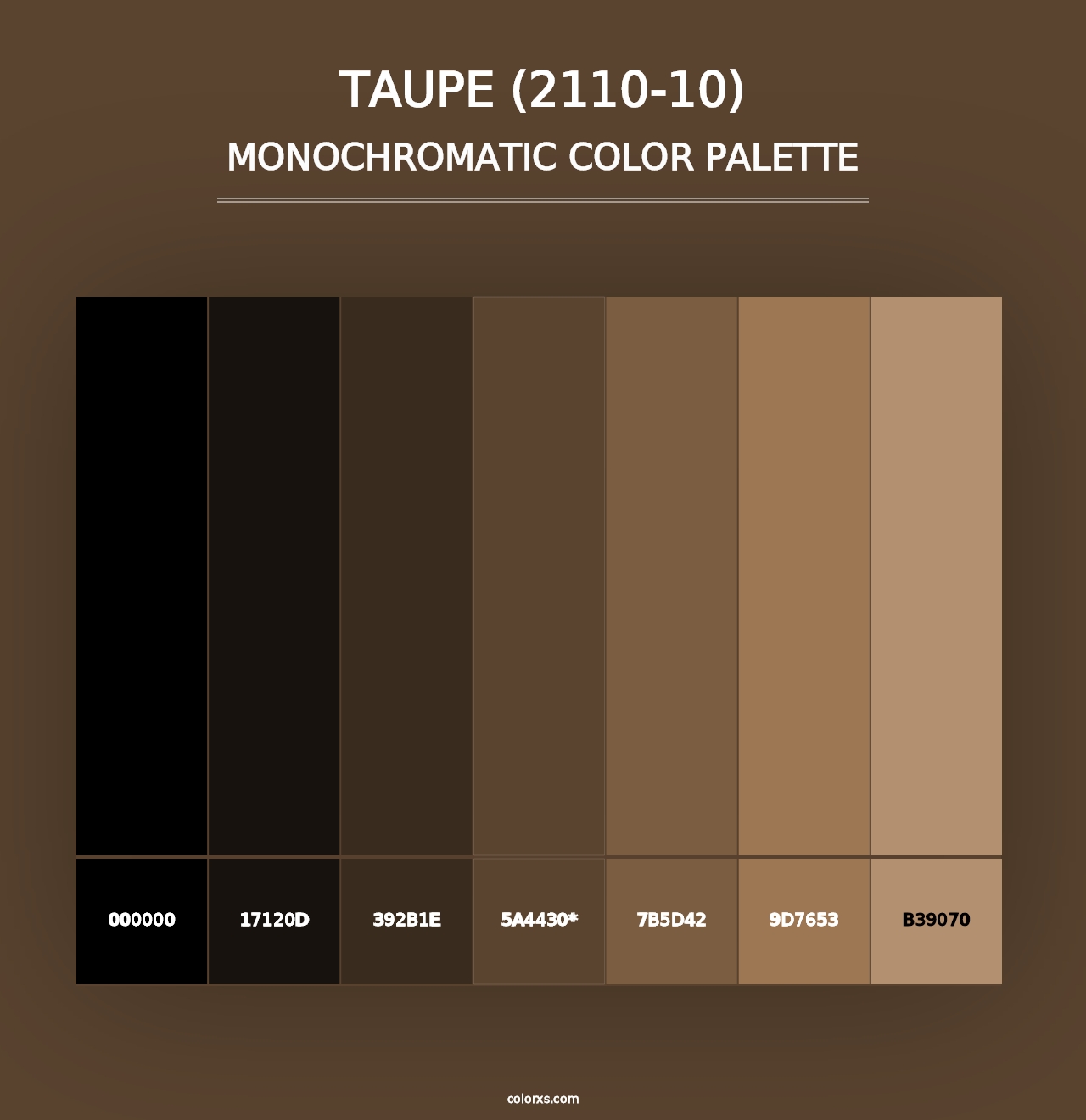 Taupe (2110-10) - Monochromatic Color Palette