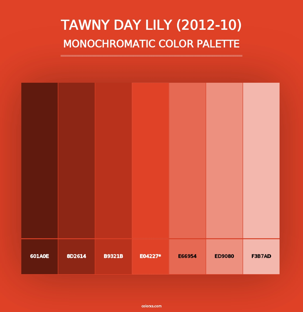 Tawny Day Lily (2012-10) - Monochromatic Color Palette