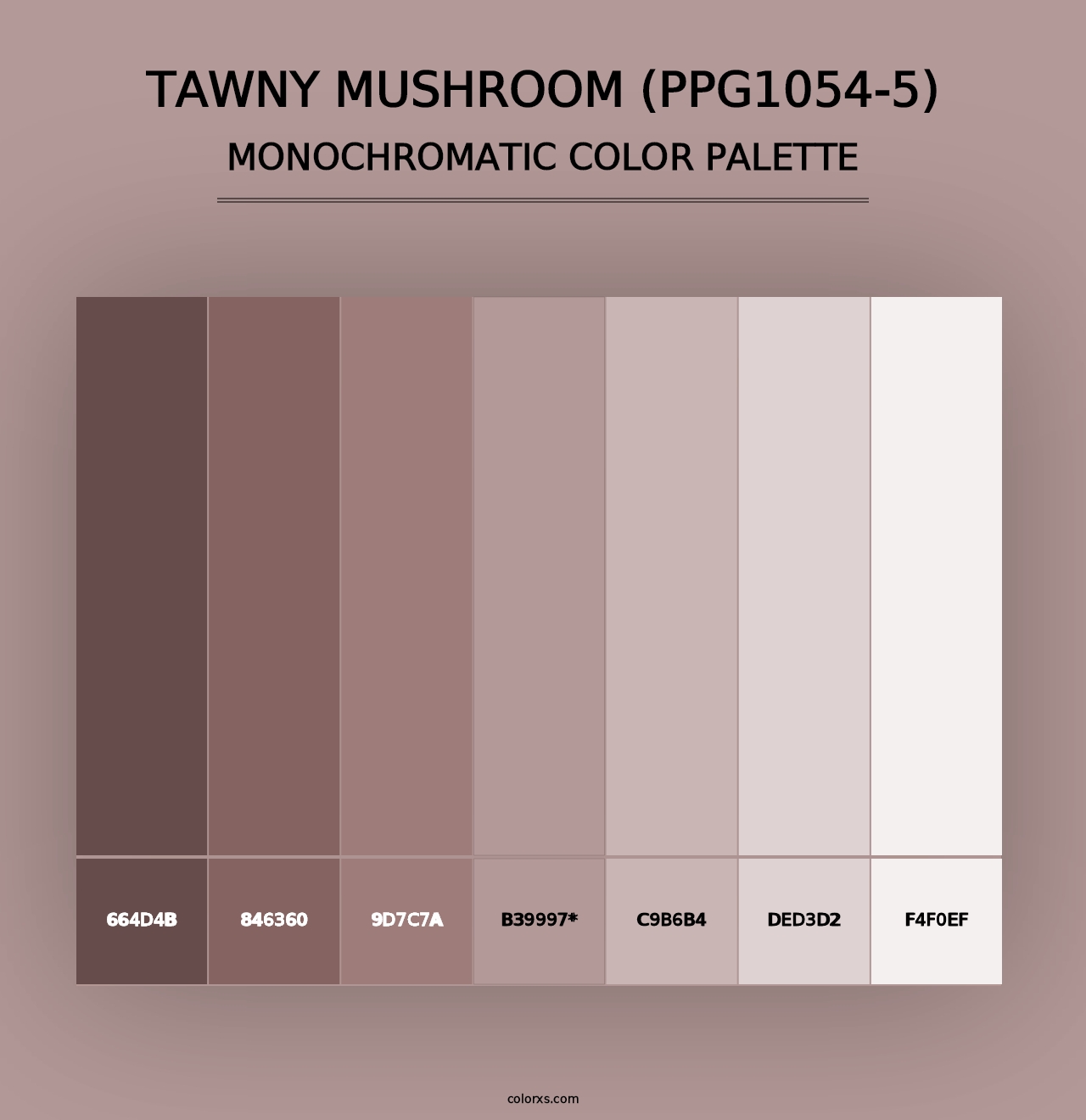 Tawny Mushroom (PPG1054-5) - Monochromatic Color Palette