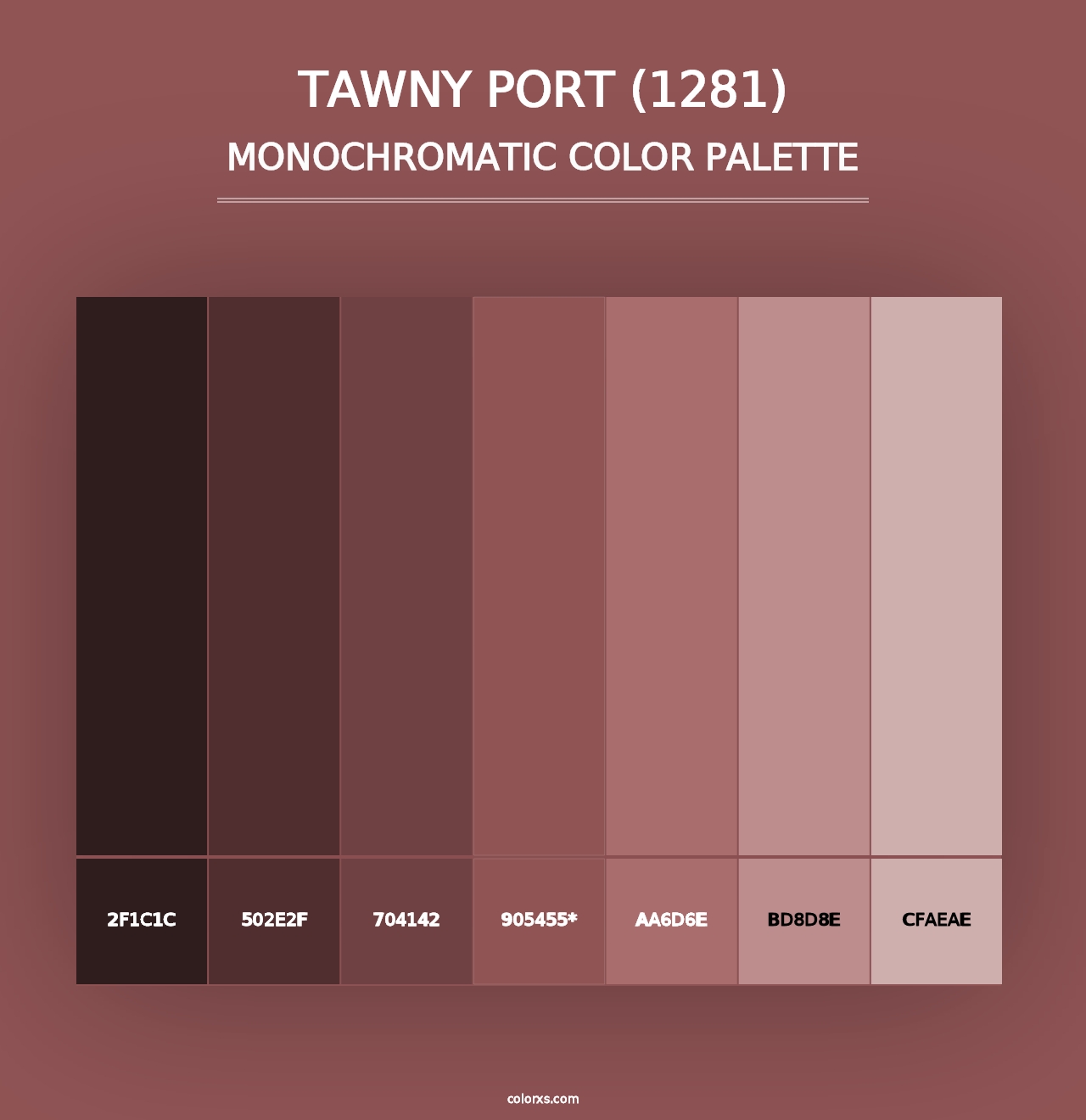 Tawny Port (1281) - Monochromatic Color Palette