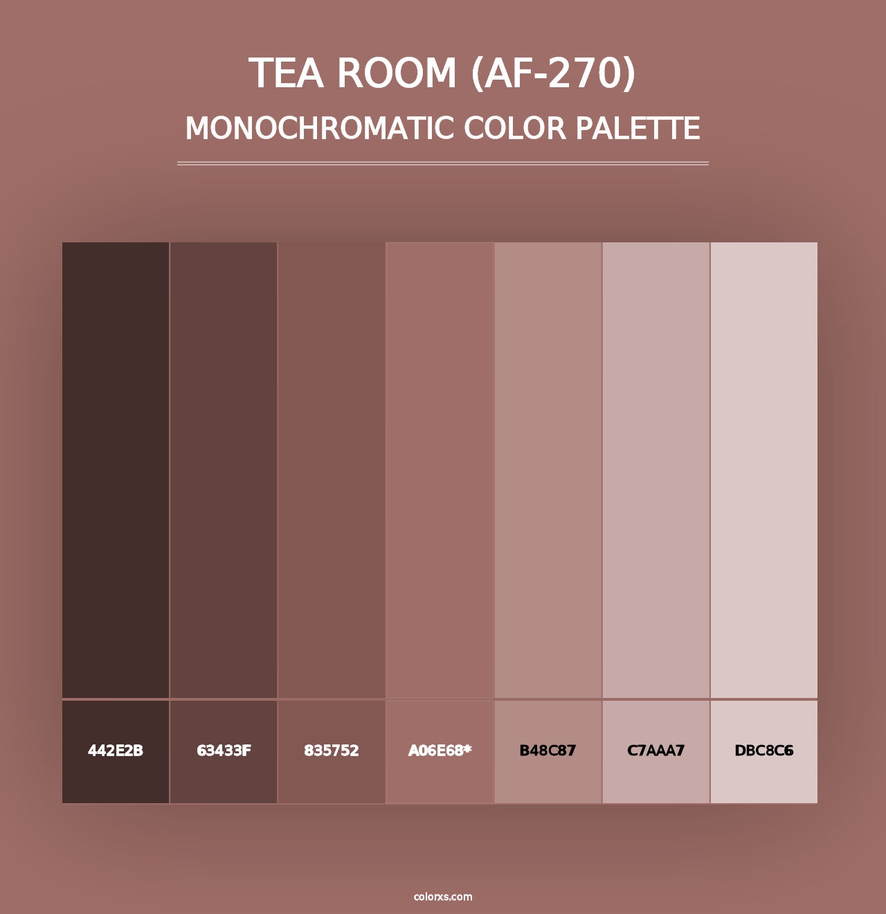 Tea Room (AF-270) - Monochromatic Color Palette