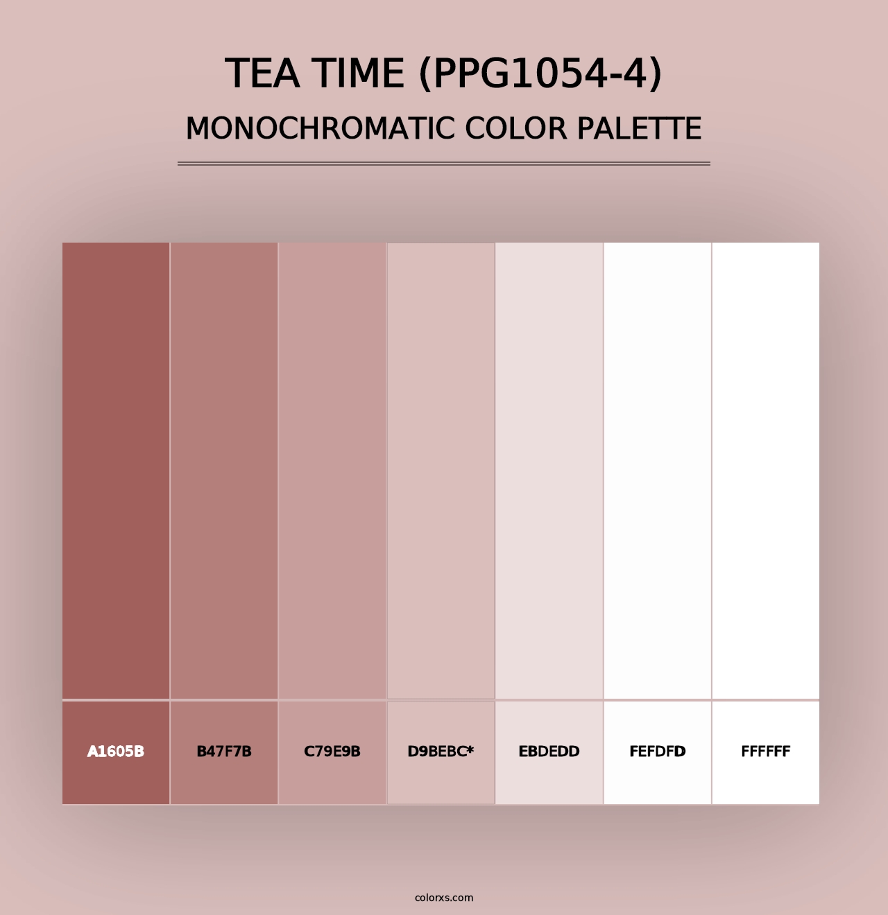 Tea Time (PPG1054-4) - Monochromatic Color Palette