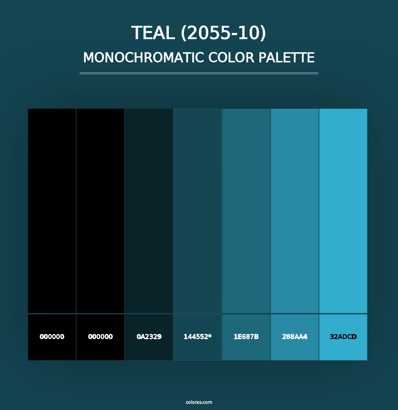 Teal (2055-10) - Monochromatic Color Palette