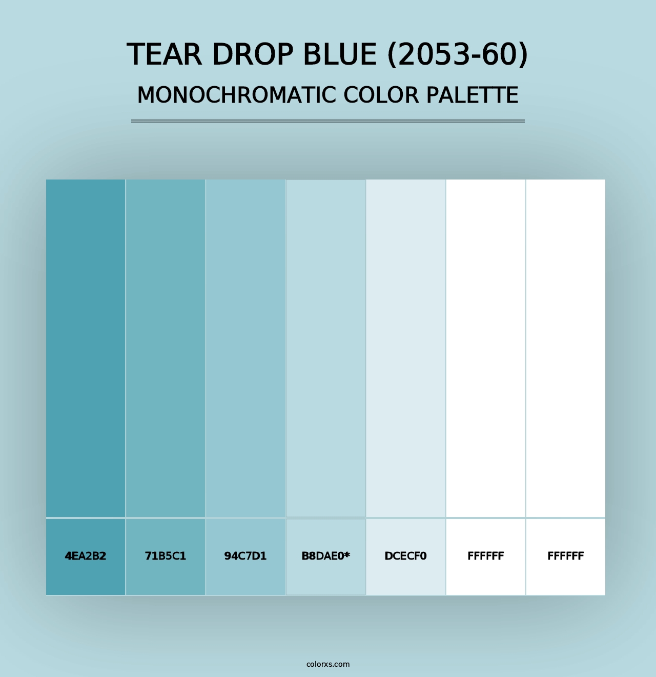 Tear Drop Blue (2053-60) - Monochromatic Color Palette