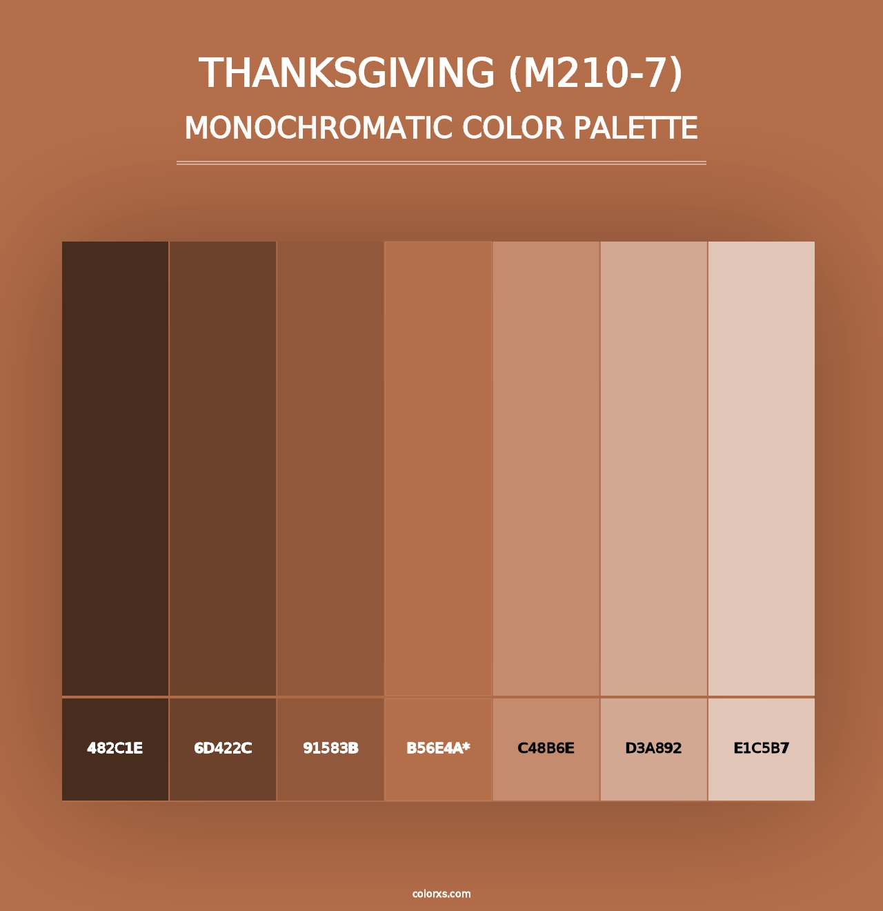 Thanksgiving (M210-7) - Monochromatic Color Palette