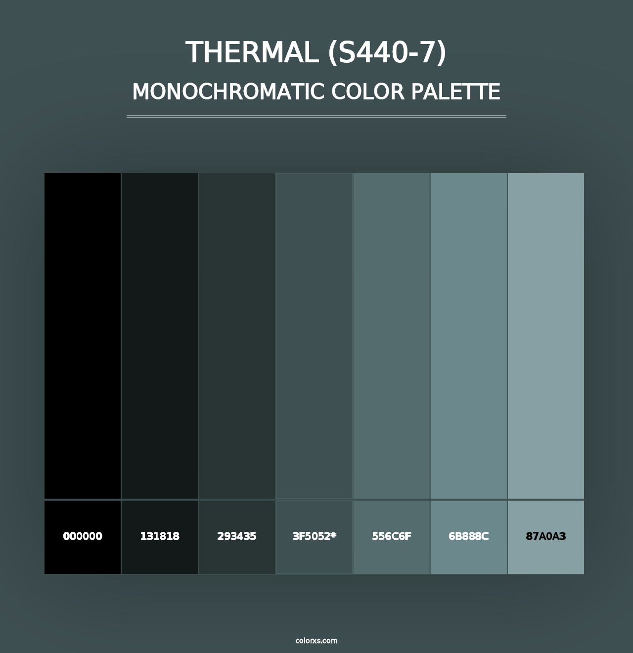 Thermal (S440-7) - Monochromatic Color Palette