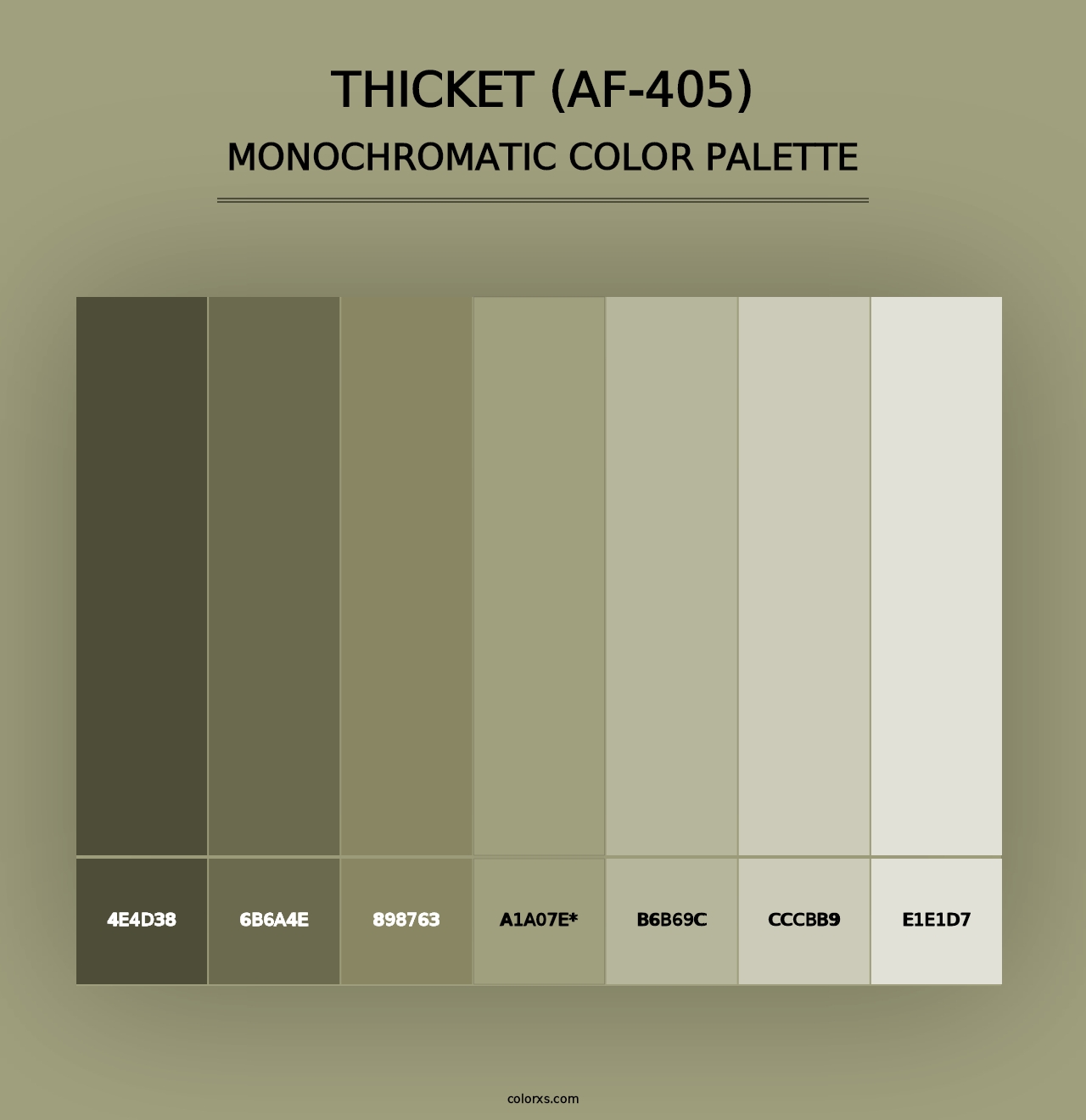 Thicket (AF-405) - Monochromatic Color Palette